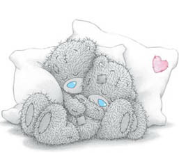 Мишки Тедди вдвоем спят на подушках