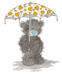 Мишка Тедди под зонтиком
