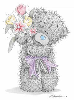 Мишка Тедди с цветами