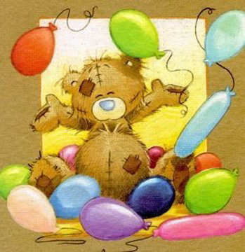 Мишка Тедди с воздушными шариками