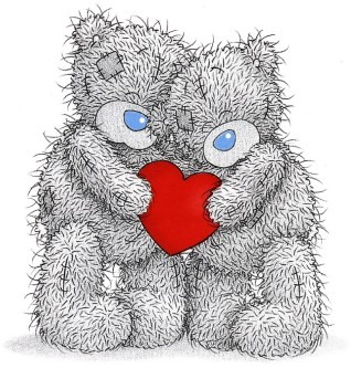 Два медвежонка Тедди с сердцем