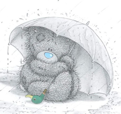 Мишка Тедди под зонтиком