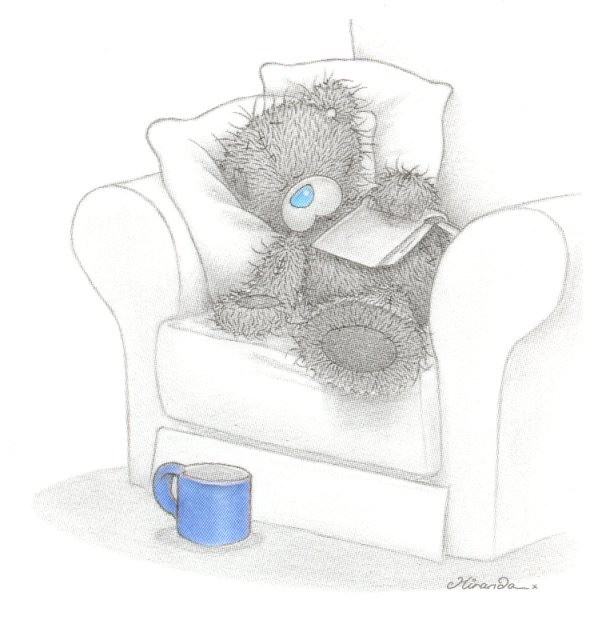 Мишка Тедди читал книжку и заснул
