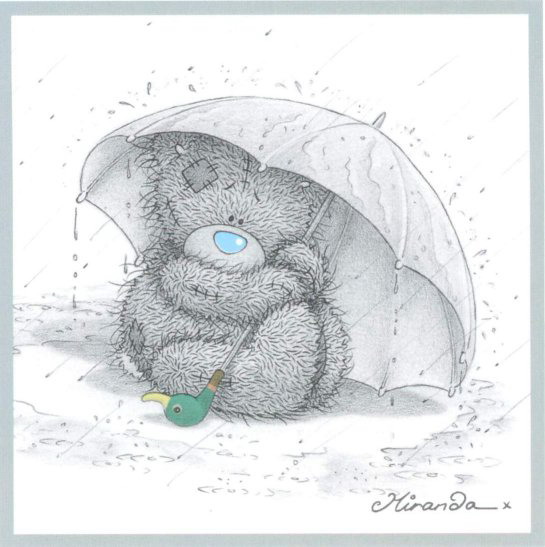 Мишка Тедди под зонтом
