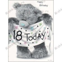 18th Birthday Banner Me to You Bear Card
