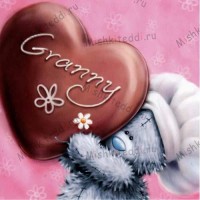 Granny Chocolate Heart Mothers Day Me to You Bear Card