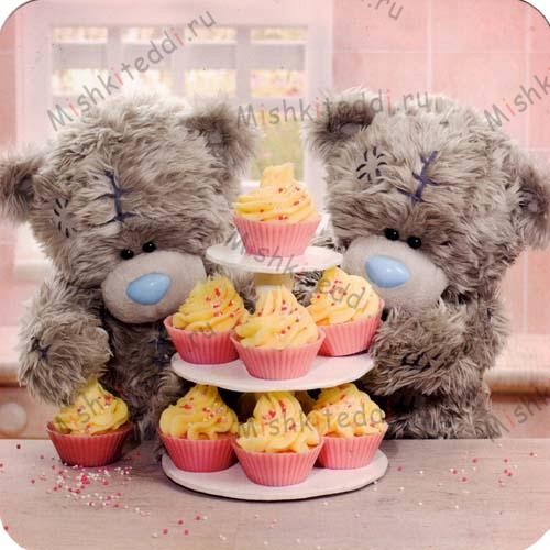 Teddies By Cake Stand Me to You Bear Card Teddies By Cake Stand Me to You Bear Card