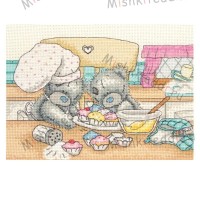 Набор для вышивания - Мишки Тедди пекут кексы