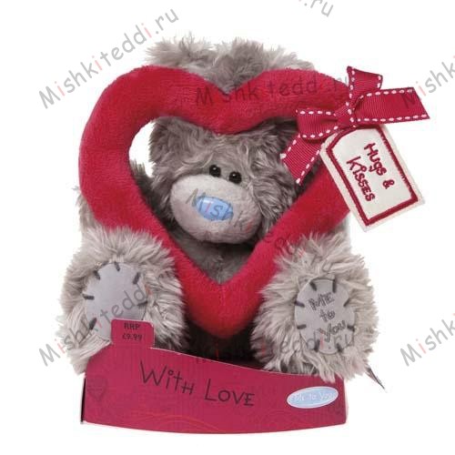 Мишка Тедди Me to You 15 см с сердцем Hugs and Kisses - Hugs and Kisses Heart Me to You Bear G01W1912 149 Hugs and Kisses Heart Me to You Bear