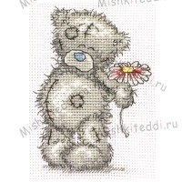 Набор для вышивания - Мишка Тедди с цветочком