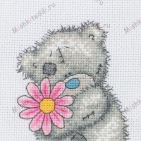 A Little Flower Me to You Bear Cross Stitch Kit