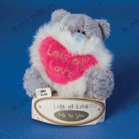 Мишка Тедди Me To You  7,5 см держит сердце с опушкой Lots of Love - 3" Lots of Love Me to You Bear G01W0553 128