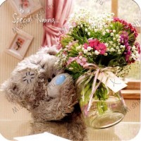 Nanna Flowers and Vase Mothers Day Me to You Bear Card