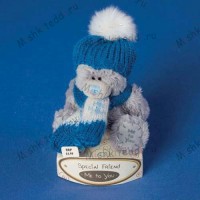 Мишка Тедди Me To You  7,5 см в шапке и шарфе - 3" Special Friend Me to You Bear G01W0555 37