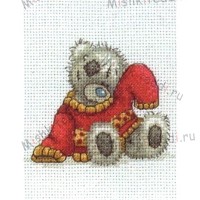 Набор для вышивания - Мишка Тедди в красном свитере