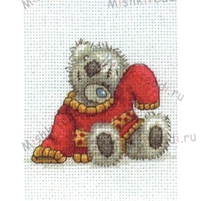 Набор для вышивания - Мишка Тедди в красном свитере Набор для вышивания - Мишка Тедди в красном свитере
