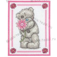 Набор для вышивания - Мишка Тедди с цветочком
