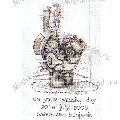 Набор для вышивания - Свадебные мишки Тедди Набор для вышивания - Свадебные мишки Тедди