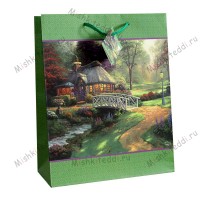 Подарочный пакет - Домик с мостиком