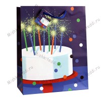 Подарочный пакет - Торт со свечками