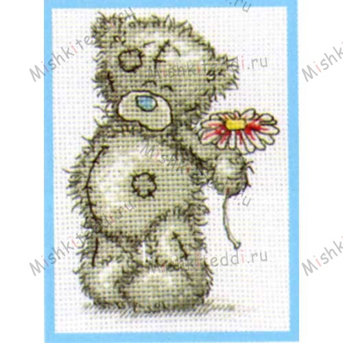 A Flower for You Me to You Bear Small Cross Stitch Kit A Flower for You Me to You Bear Small Cross Stitch Kit