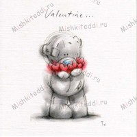 Tatty Holding Hearts Valentines Me to You Bear Card