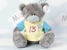 Мишка Тедди Me to You в футболке 31 см - Large Personalised Babysafe Tatty Teddy wearing a 13 T Shirt G01Q0381 109 Large Personalised Babysafe Tatty Teddy wearing a 13 T Shirt