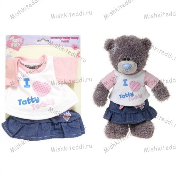 Одежда для мишки - Джинсовая юбка и футболка Одежда для мишки - Джинсовая юбка и футболка