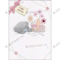 Bear with Flowers Me to You Bear Birthday Cards