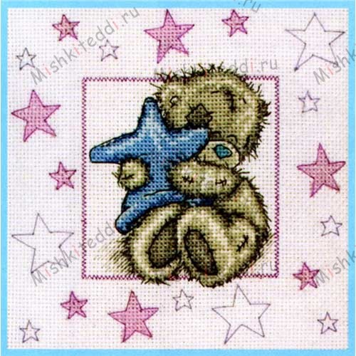 Star Hug Me to You Bear Cross Stitch Kit Star Hug Me to You Bear Cross Stitch Kit