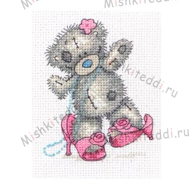 Набор для вышивания - Мишка Тедди модница Набор для вышивания - Мишка Тедди модница