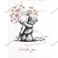 Bear Holding Bouquet Me to You Bear Card