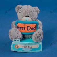 Мишка Тедди Me To You  7,5 см с табличкой Best Dad - 3" Best Dad Me to You Bear G01W0856 83