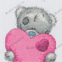 Big Heart Me to You Bear Cross Stitch Kit