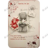 Bear with Card and Flowers Valentines Me to You Bear Card