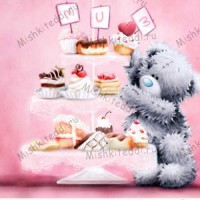 Tatty with Cake Tray Me to You Bear Mothers Day Card