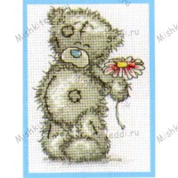 A Flower for You Me to You Bear Small Cross Stitch Kit